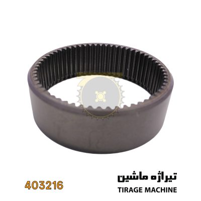 دنده رینگی داخلی دنده عقب گیربکس لودر ۵ تن ساخت تیراژه ماشین – مقاوم و دقیق برای عملکرد پایدار گیربکس