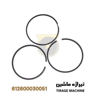 رینگ پیستون سه‌تکه موتور WD10 لودر ۵ تن – ساخت دقیق تیراژه ماشین